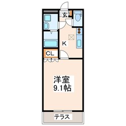 六嘉 徒歩5分 1階の物件間取画像